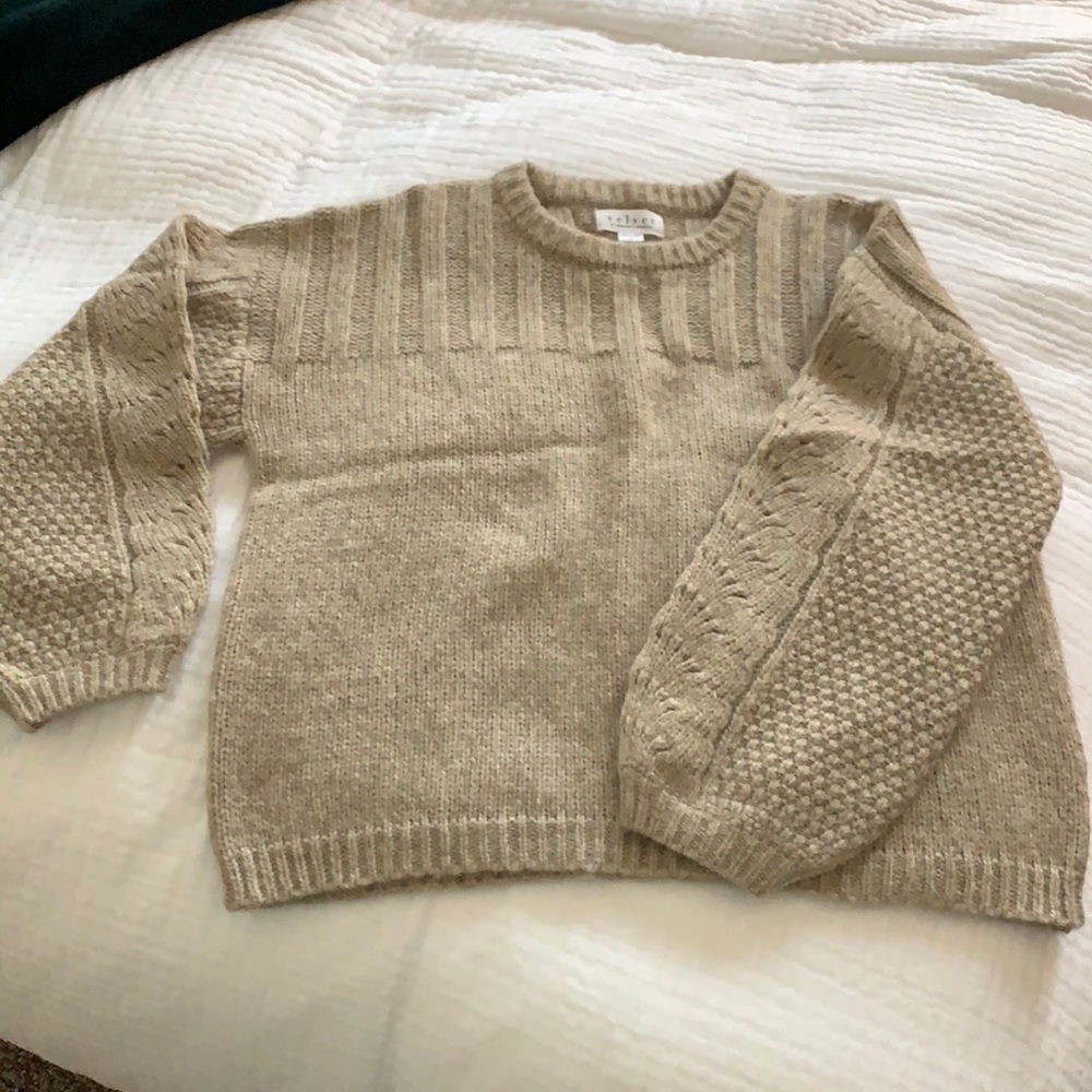 Camel colored Alpaca Velvet sweater